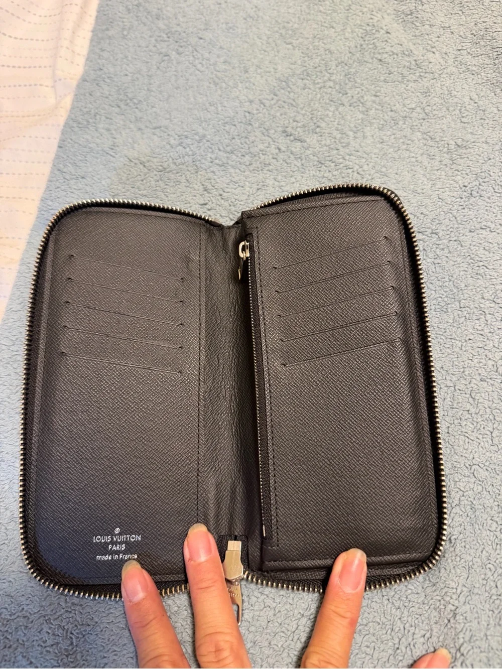 Louis Vuitton Black Damier Graphite Zip Wallet